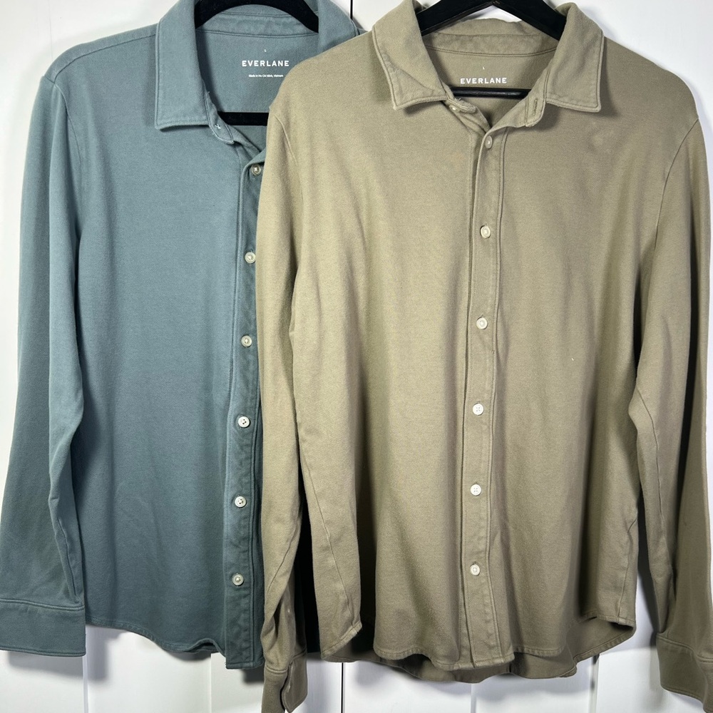 Everlane Long Sleeve Button-Down Shirts Bundle (2)